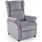 Fauteuil relax manuel, tissu gris de qualité, AGNELO