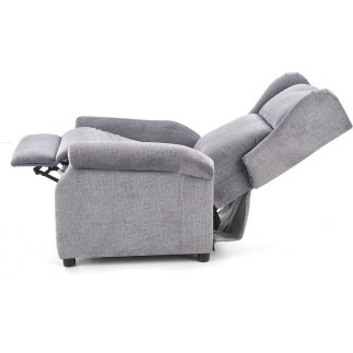 Fauteuil relax manuel, tissu gris de qualité, AGNELO