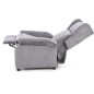 Fauteuil relax manuel, tissu gris de qualité, AGNELO