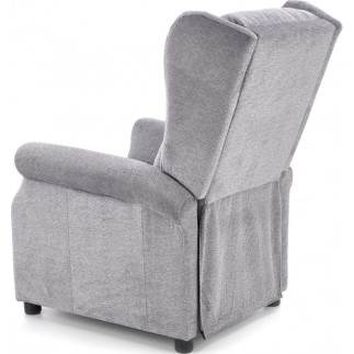 Fauteuil relax manuel, tissu gris de qualité, AGNELO