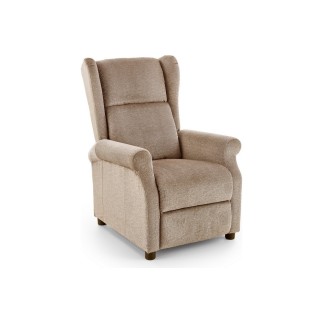 Fauteuil relax manuel, tissu gris de qualité, AGNELO