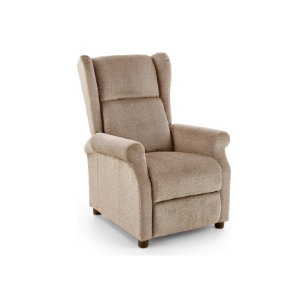 Fauteuil relax manuel, tissu gris de qualité, AGNELO