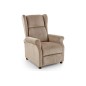 Fauteuil relax manuel, tissu gris de qualité, AGNELO, Beige