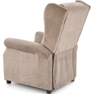 Fauteuil relax manuel, tissu gris de qualité, AGNELO