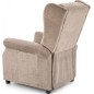 Fauteuil relax manuel, tissu gris de qualité, AGNELO, Beige