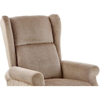 Fauteuil relax manuel, tissu gris de qualité, AGNELO