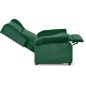 Fauteuil relax manuel, velours vert de qualité, AGNELO 2, Fauteuil 1 place