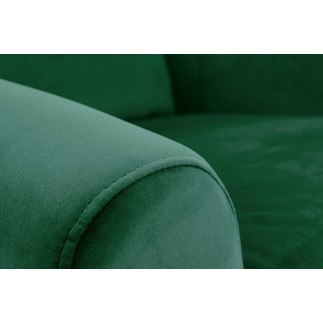 Fauteuil relax manuel, velours vert de qualité, AGNELO 2