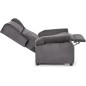Fauteuil relax manuel, velours gris de qualité, AGNELO 2, Fauteuil 1 place