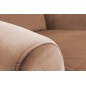 Fauteuil relax manuel, velours beige de qualité, AGNELO 2, Fauteuil 1 place