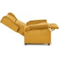 Fauteuil relax manuel, velours moutarde de qualité, AGNELO 2, Fauteuil 1 place