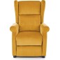 Fauteuil relax manuel, velours moutarde de qualité, AGNELO 2, Fauteuil 1 place