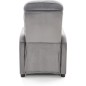 Fauteuil relax manuel, velours gris de qualité, FELLINI 2, Fauteuil 1 place