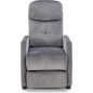 Fauteuil relax manuel, velours gris de qualité, FELLINI 2, Fauteuil 1 place