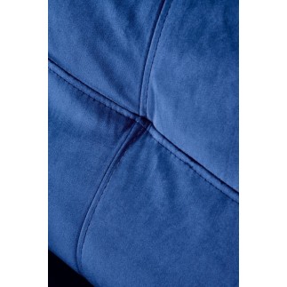 Fauteuil relax manuel, velours bleu de qualité, FELLINI 2