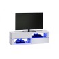 Meuble TV design laqué blanc ultra brillant, VISION