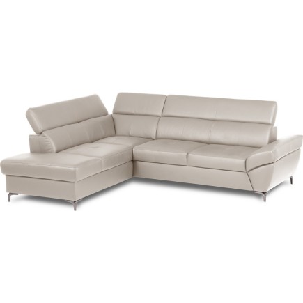 Canapé d'angle convertible en cuir italien luxe 5 places