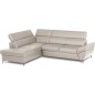 Canapé d'angle convertible en cuir italien luxe 5 places, MEMEZO, coffre, BEIGE, angle gauche Canapé d'angle convertible en cuir italien luxe 5 places, MEMEZO, coffre, BEIGE, angle gauche