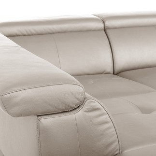 Canapé d'angle convertible en cuir italien luxe 5 places