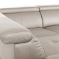 Canapé d'angle convertible en cuir italien luxe 5 places, MEMEZO, coffre, BEIGE, angle gauche Canapé d'angle convertible en cuir italien luxe 5 places, MEMEZO, coffre, BEIGE, angle gauche