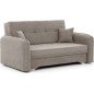 Joli canapé convertible avec rangement en tissu beige, LAURENT, 2 places