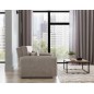 Joli canapé convertible avec rangement en tissu beige, LAURENT, 2 places