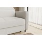 Canapé d'angle convertible - en tissu, avec rangement, blanc, angle gauche, GOVIA, 3 places