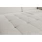 Canapé d'angle convertible en tissu, avec rangement, blanc, angle droit, GOVIA, 3 places