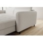 Canapé d'angle convertible en tissu, avec rangement, blanc, angle droit, GOVIA, 3 places