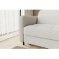 Canapé d'angle convertible en tissu, avec rangement, blanc, angle droit, GOVIA, 3 places