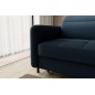 Canapé d'angle convertible en tissu, avec rangement, bleu, angle droit, GOVIA, 3 places