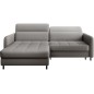 Canapé d'angle convertible - en tissu, avec rangement, gris, angle gauche, GOVIA, 3 places