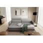 Canapé d'angle convertible - en tissu, avec rangement, gris, angle gauche, GOVIA, 3 places