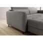 Canapé d'angle convertible - en tissu, avec rangement, gris, angle gauche, GOVIA, 3 places