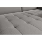 Canapé d'angle convertible - en tissu, avec rangement, gris, angle gauche, GOVIA, 3 places