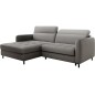 Canapé d'angle convertible - en tissu, avec rangement, gris, angle gauche, GOVIA, 3 places