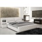 Lit en cuir italien de luxe ELEGANCE, blanc, 180x200