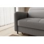 Canapé d'angle convertible en tissu, avec rangement, gris, angle droit, GOVIA, 3 places