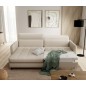 Canapé d'angle convertible - en tissu, avec rangement, beige, angle gauche, GOVIA, 3 places