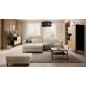 Canapé d'angle convertible - en tissu, avec rangement, beige, angle gauche, GOVIA, 3 places