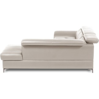 Canapé d'angle convertible en cuir italien luxe 5 places