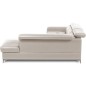 Canapé d'angle convertible en cuir italien luxe 5 places, MEMEZO, coffre, BEIGE, angle droit Canapé d'angle convertible en cuir italien luxe 5 places, MEMEZO, coffre, BEIGE, angle droit