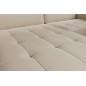 Canapé d'angle convertible en tissu, avec rangement, beige, angle droit, GOVIA, 3 places