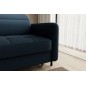 Canapé d'angle convertible - en tissu, avec rangement, bleu, angle gauche, GOVIA, 3 places
