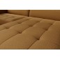 Canapé d'angle convertible en tissu, avec rangement, moutarde, angle droit, GOVIA, 3 places