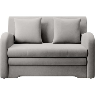Joli canapé convertible avec rangement en velours gris, ARIEL