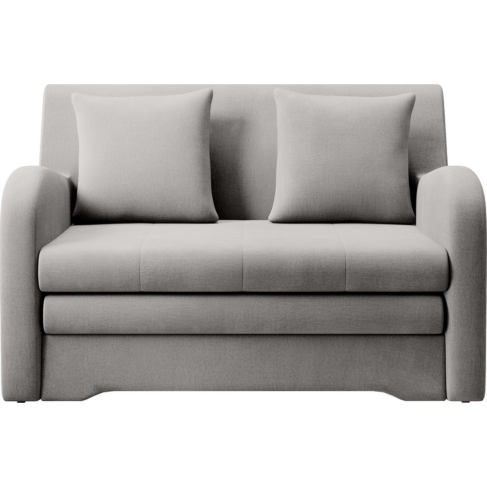 Joli canapé convertible avec rangement en velours gris, ARIEL, 2 places