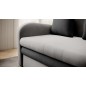 Joli canapé convertible avec rangement en velours gris clair / gris foncé, ARIEL, 2 places