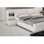 Lit en cuir italien de luxe ELEGANCE, blanc, 140x190