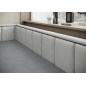 Canapé convertible - en tissu avec rangement, gris foncé et gris clair, angle gauche, FULA, 3 places
